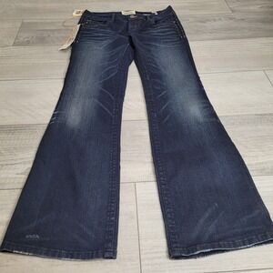 👖NWT-MEK DNM Jeans Women's 31x34 Samara Easy Bootcut Distressed Western (READ)